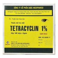 Thuốc mỡ tra mắt tetracyclin 1% medipharco (hộp/100t/5gr)
