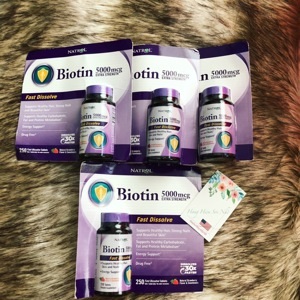 Thuốc mọc tóc Biotin 5000 mcg fast dissolve 250 viên