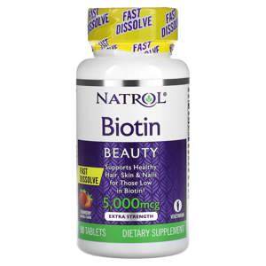 Thuốc mọc tóc Natrol Biotin 5000mcg Extra Strength 250 viên