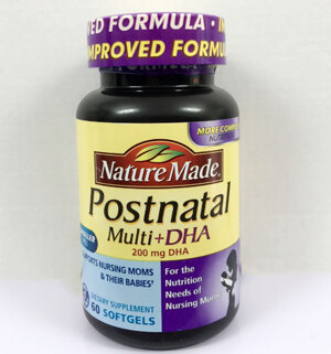 Thuốc Nature Made Postnatal Multi DHA (Bổ Sung Đủ Vitamin, Khoáng Chất Cho Bà Bầu Sau Sinh & Cho Con Bú)