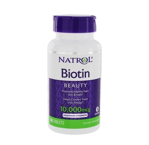 Thuốc ngậm mọc tóc Natrol Biotin Maximum Strength 10000 mcg
