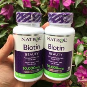 Thuốc ngậm mọc tóc Natrol Biotin Maximum Strength 10000 mcg