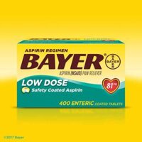 THUỐC NGĂN NGỪA NHỒI MÁU CƠ TIM BAYER ASPIRIN 81MG 400 VIÊN