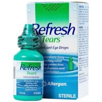 Thuốc nhỏ làm trơn mắt Refresh Tears 0.5% giảm kích ứng mắt, khô mắt lọ 15ml
