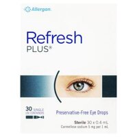 Thuốc nhỏ mắt Allergan Refresh Plus Eye Drop 0.4ml hộp 30 ống