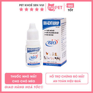 Thuốc nhỏ mắt cho chó mèo bio genta drop 10ml