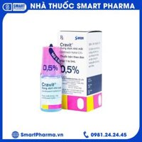 Thuốc nhỏ mắt Cravit 0.5% điều trị viêm bờ mi, viêm túi lệ, lẹo (5ml)