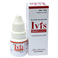Thuốc nhỏ mắt Ivis Levofloxacin, điều trị viêm kết mạc, viêm sụn mi, viêm giác mạc
