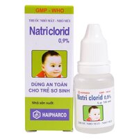 Thuốc nhỏ mắt, mũi Natri clorid 0,9% (haipharco)