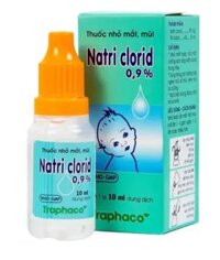 Thuốc nhỏ mắt, mũi Natri Clorid 0,9% Traphaco giảm nghẹt mũi, chảy mũi, viêm mũi dị ứng (10ml)
