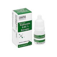Thuốc nhỏ mũi giảm nghẹt mũi, sung huyết Naphazolin 0.05% Danapha | Chai 5ml