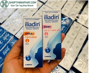 Thuốc nhỏ mũi Iliadin 0.01% dùng cho bé từ sơ sinh tới 1 tuổi