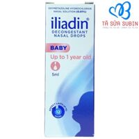 Thuốc Nhỏ Mũi iliadin 0.01% Hồng Singapore 5ml Cho Bé Từ 0-12 Tháng