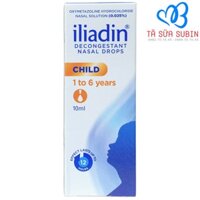 Thuốc Nhỏ Mũi iliadin 0.025% Tím Singapore 10ml Cho Bé Từ 1-6 Tuổi