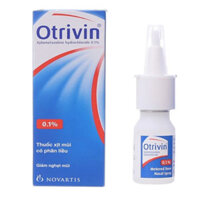 Thuốc nhỏ mũi Otrivin 0,1%, điều trị nghẹt mũi do nhiều nguyên nhân khác nhau, trị sung huyết mũi họng