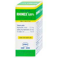 Thuốc nhỏ mũi Rhinex 0.05% giảm triệu chứng, sung huyết trong viêm mũi (chai 15ml)