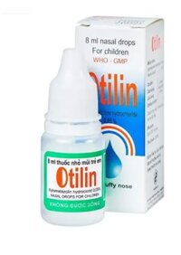 Thuốc nhỏ mũi trẻ em Otilin 0.05% Pharbaco giảm ngạt mũi, sung huyết trong viêm mũi cấp (8ml)