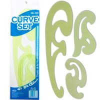 Thước Nhựa Kỹ Thuật Parabol WinQ Bộ 3 Cây (QL-03)