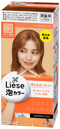 Thuốc nhuộm dạng bọt màu cam san hô Liese Coral Orange (108ml) 花王 リーゼ 泡カラー コーラルオレンジ 108ml
