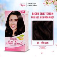 Thuốc nhuộm dưỡng tóc phủ bạc thảo dược Bigen Silk Touch Thương hiệu Nhật Bản Sắc Màu trẻ trung 80ml dạng kem - BST 3N - Nâu Đen