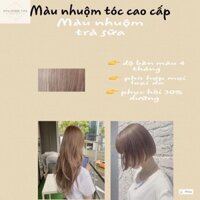 Thuốc nhuộm màu nâu trà sữa/nhuộm phục hồi+oxi