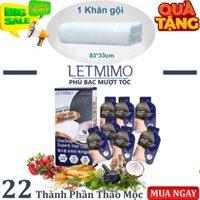 Thuốc nhuộm phủ bạc LETMIMO nâu tự nhiên_3N, Set 7 gói + QUÀ TẶNG 1 khăn gội bestke 100% cotton 83*33cm