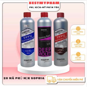 Thuốc nhuộm phủ mịn Sophia Platinum Shining Pearl Waxing Colour - 530ml