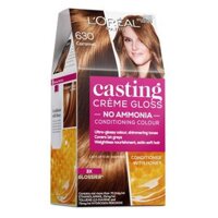 Thuốc nhuộm tóc bán vĩnh viễn L'Oreal Paris Casting Creme Gloss - 630 Caramel (Không chứa amoniac)