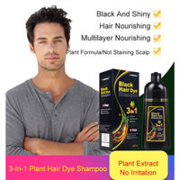 Thuốc nhuộm tóc bong bóng thực vật Dầu gội trắng sang đen Thuốc nhuộm tóc màu một cánh