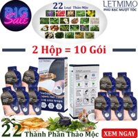 thuốc nhuộm tóc đen , combo 2 hộp = 10 gói , onestep supperb hair color letmimo