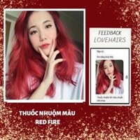 Thuốc Nhuộm Tóc Đỏ Red - Đỏ Lửa - Fire -  Thuốc Nhuộm Tóc Màu Đỏ Cá Tính Mang Lại Điều May Trong Tháng Mới - Love Hairs