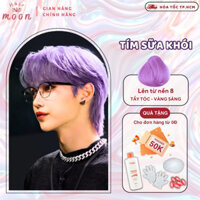 Thuốc nhuộm tóc Lavox màu TÍM KHÓI SỮA, cần tẩy tóc, Moon Hair nhuộm tóc Collagen màu thời trang đẹp