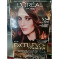 thuốc nhuộm tóc loreal số 5.54 màu đỏ tím phủ bạc chính hãng 48g