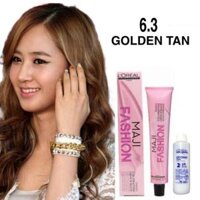 THUỐC NHUỘM TÓC LOREAL MAJIFASHION THỜI TRANG CHÍNH HÃNG TUÝP 50ML  KÈM OXY - 6.3
