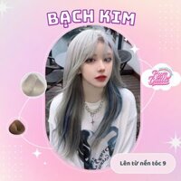 Thuốc Nhuộm Tóc Màu BẠCH KIM màu nhuộm tóc cần tẩy,  nhuộm tại nhà RUMBALLA tặng kèm oxy trợ dưỡng