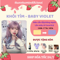 Thuốc nhuộm tóc màu Khói Tím, Tím Khói Sáng, Xám Tím, Baby Violet tặng kèm oxy, găng tay, mũ trùm đầu, trùm tai nilon