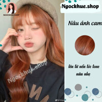 Thuốc nhuộm tóc màu nâu ánh cam+ tặng kèm trợ dưỡng - Ngọc Khuê Shop