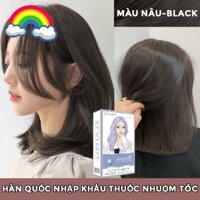 Thuốc nhuộm tóc màu nâu đen mới của Nhật Bản và Hàn Quốc không chứa amoniac (gửi một bộ công cụ đầy đủ)