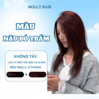 Thuốc Nhuộm Tóc Màu NÂU ĐỎ TRẦM, Không Tẩy - MOLLY HAIR