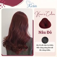 Thuốc nhuộm tóc màu NÂU ĐỎ không cần tẩy tóc Kirei Hair, KireiHair, KIREIHAIR