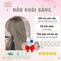Thuốc Nhuộm Tóc Màu NÂU KHÓI SÁNG Cần Tẩy, Tặng Kèm Oxy Trợ Nhuộm| MinHairShop
