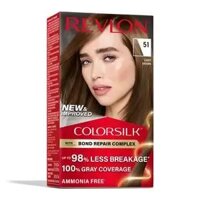 Thuốc nhuộm tóc màu nâu sáng Revlon ColorSilk Light Brown xách tay mỹ