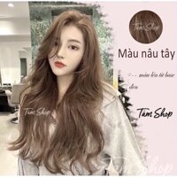 Thuốc nhuộm tóc màu NÂU TÂY (KHÔNG CẦN TẨY TÓC) + Tặng kèm trợ dưỡng