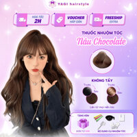 Thuốc Nhuộm Tóc màu NÂU CHOCOLATE tuýp 100ml tặng oxy trợ nhuộm kèm dụng cụ nhuộm KASEKO | YAGI