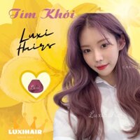 Thuốc Nhuộm Tóc Màu TÍM KHÓI Bestseller Tặng Kèm Oxi Găng Tay Mũ Trùm Đầu - Luxihair