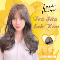 Thuốc Nhuộm Tóc Màu TRÀ SỮA ÁNH KIM CÔNG THỨC ĐỘC QUYỀN Tặng Kèm Oxi Găng Tay Mũ Trùm Đầu , Luxihairs