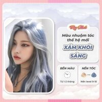 Thuốc nhuộm tóc Màu Xám Khói Sáng Thế Hệ Mới - Cần Tẩy Tóc- TẶNG KÈM THEO OXI