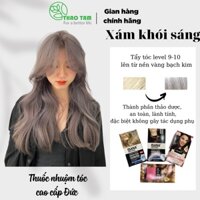 Thuốc nhuộm tóc màu xám khói sáng, màu thời trang kèm oxy trợ nhuộm Thaotamstore