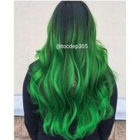 Thuốc nhuộm tóc màu Xanh Mạ + kèm trợ nhuộm