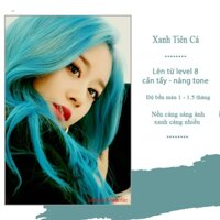 Thuốc nhuộm tóc màu Xanh Tiên Cá màu lên chuẩn tone kem nhuộm an toàn không sót da đầu mui thơm